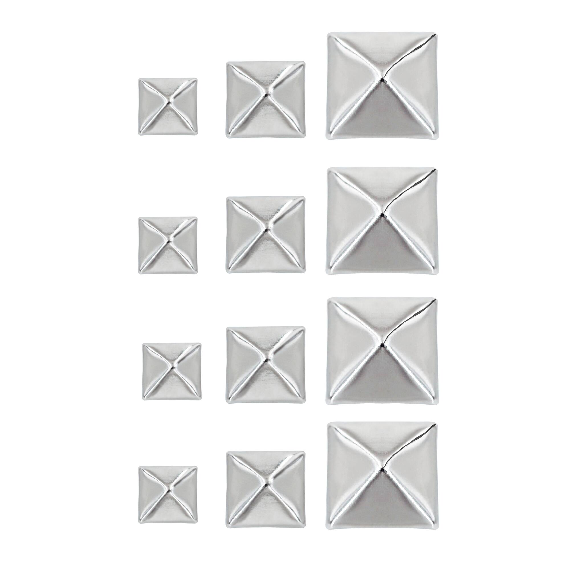 Assorted Rhodium Leather Rivet Mix by Bead Landing™